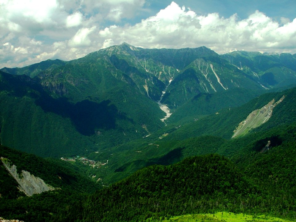 Mount Kasa from Mount Yake 2002-8-6