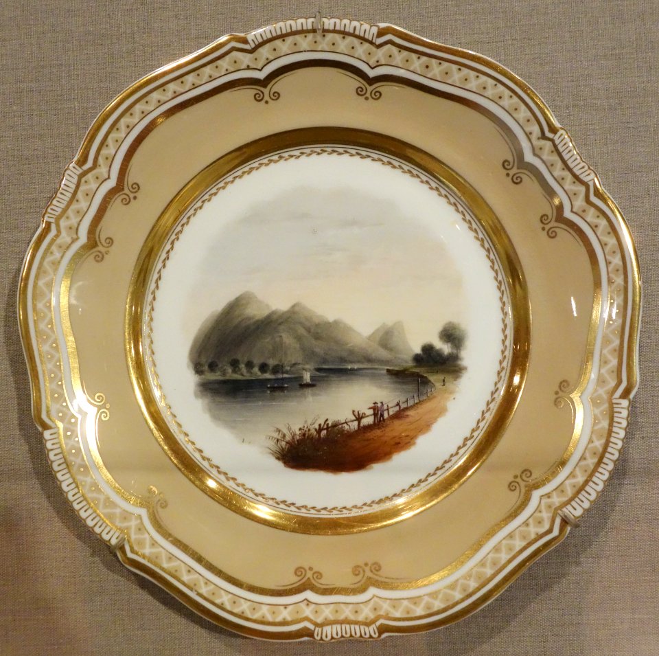 Mount Tom and the Connecticut River - Coalport Porcelain Factory, Shropshire, England, c. 1820-1830, porcelain - De Young Museum - DSC00905