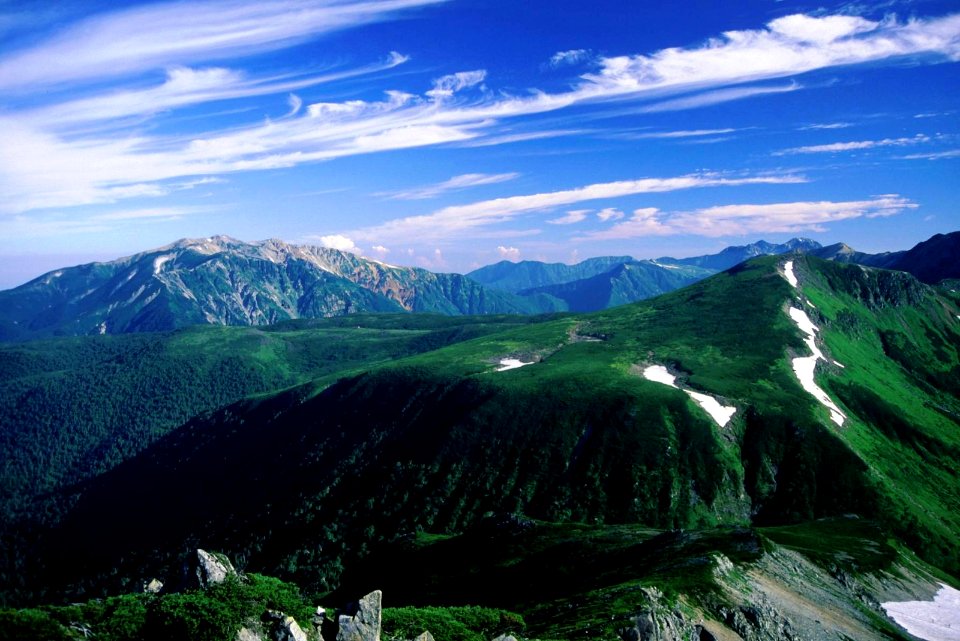 Mount Yakushi from Mount Mitsumatagenge 2000-08-17