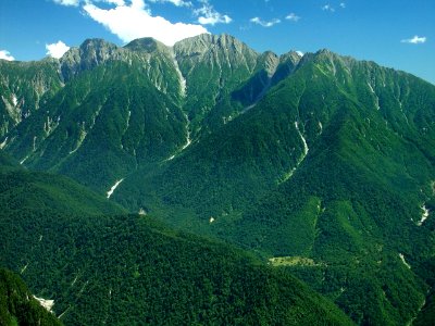 Mount Hotaka from Mount Kasa 2002-8-29