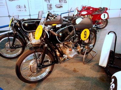 Motor-Sport-Museum am Hockenheimring, black BMW motorcycle