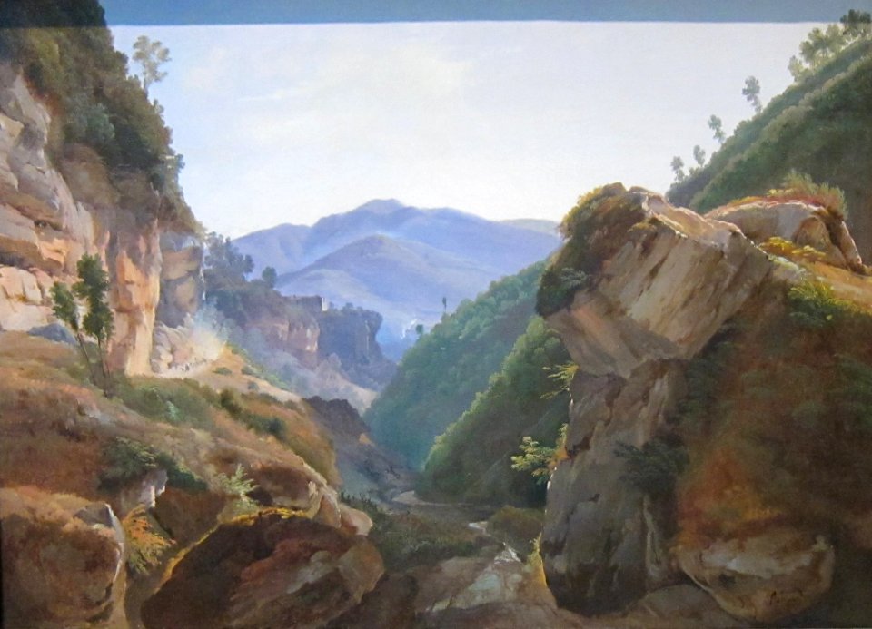Mountain Landscape with the Road to Naples by Jean-Charles-Joseph Rémond, c. 1820