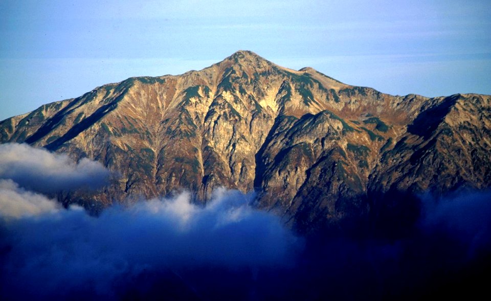 Mount Kasa from Mount Nishihotaka 1995-10-7