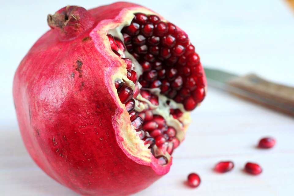 Ripe fruit exotic fruit pomegranate seeds