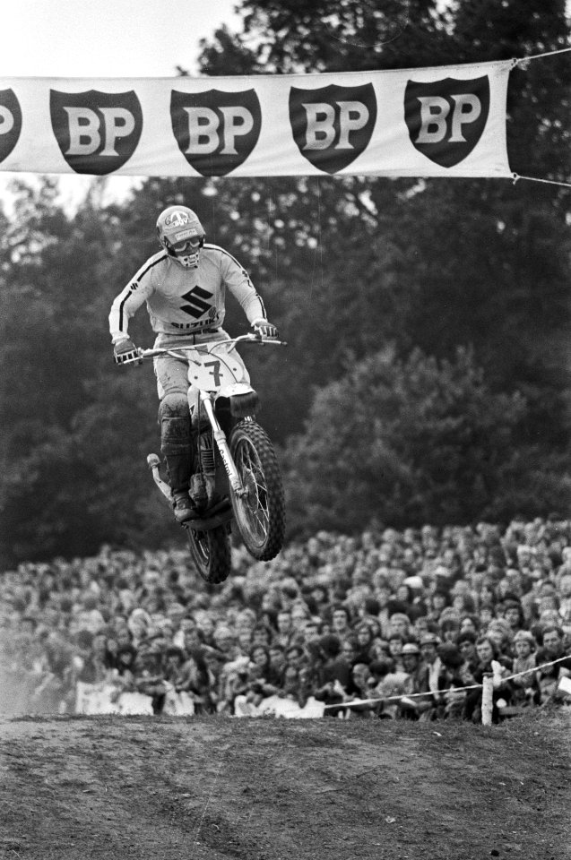 Motorcross van Markelo de Nederlandse Gerrit Wolsink in actie, Bestanddeelnr 927-3561