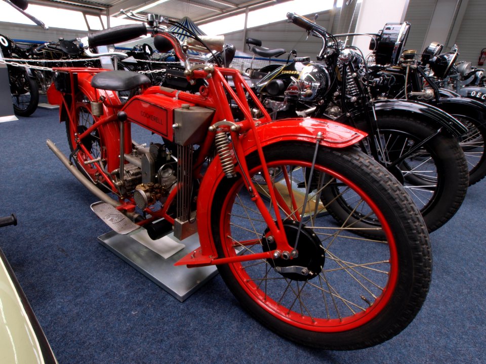 Motor-Sport-Museum am Hockenheimring, red Cockerell motorcycle, pic2