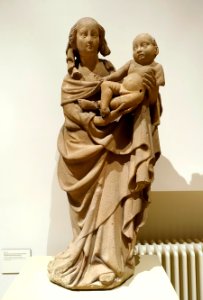 Mother of God from the Gautorplatz, Gassnerschen Haus, Mainz, 1410-1420, sandstone - Hessisches Landesmuseum Darmstadt - Darmstadt, Germany - DSC00162