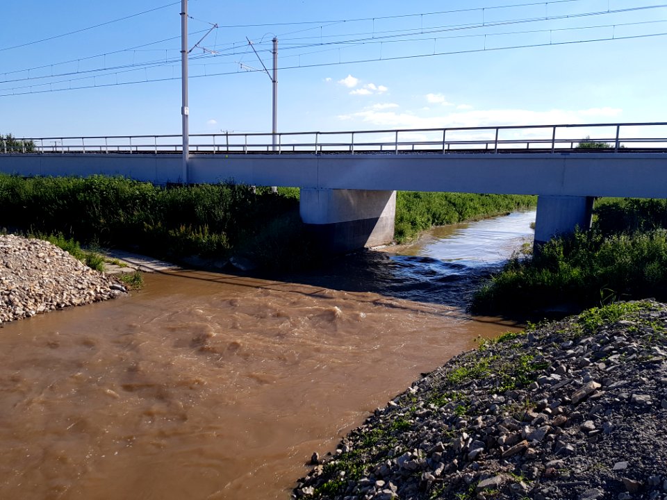Most kolejowy nad Psiną w Bieńkowicach