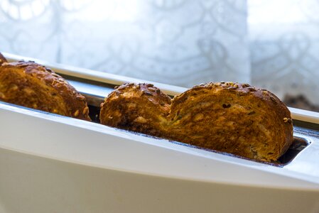 Bread with seeds breakfast nutrition photo