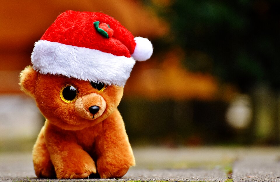Stuffed animal soft toy santa hat
