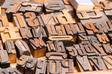 Typography wood lettern art