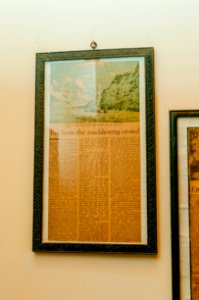 Morgan House Kalimpong News Clipping framed