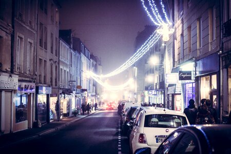 Christmas lights night
