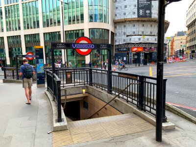 Monument public subway entrance 2020 photo