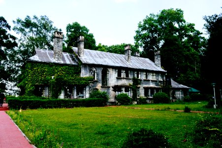 Morgan House Kalimpong view from rear lawn taken near the wooden bench