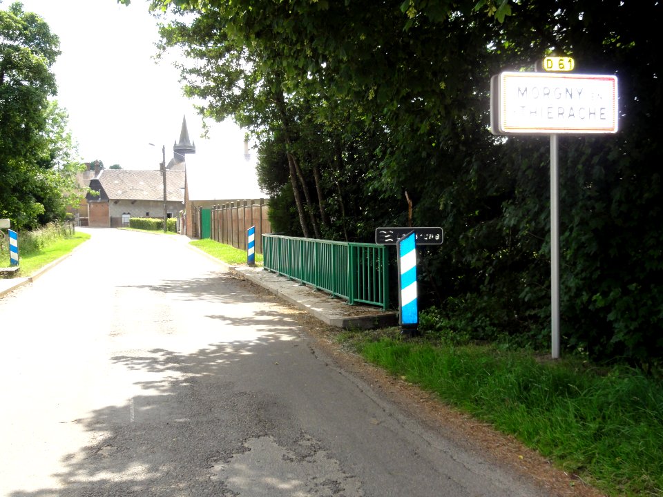 Morgny-en-Thiérache (Aisne) city limit sign
