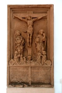 Monument to Hans and Agnes Rebeck, from the Kreuzgang of the Nuremberg Augustinian monastery, c. 1482, sandstone - Germanisches Nationalmuseum - Nuremberg, Germany - DSC02799