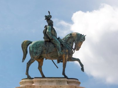 Monument Victor Emmanuel II right profile, Rome, Italy photo