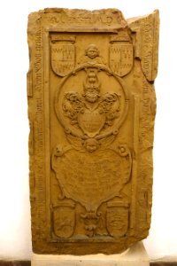 Monument to Baroness Katharina of Limpurg, by Jakob Betzoldt, Schwabisch Hall, from the Evangelischen Kirche zu Obersontheim, c. 1650, sandstone - Germanisches Nationalmuseum - Nuremberg, Germany - DSC02788