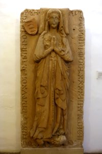 Monument to Anna Gross, from the Franciscan Church, Nuremberg, c. 1300, sandstone - Germanisches Nationalmuseum - Nuremberg, Germany - DSC02806