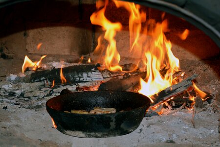 Fire oven food
