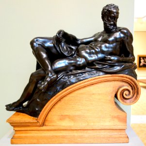 Morning and Evening 2 of 2, Evening, by Massimiliano Soldani Benzi, 1694-1720, cast bronze - Chazen Museum of Art - DSC02084