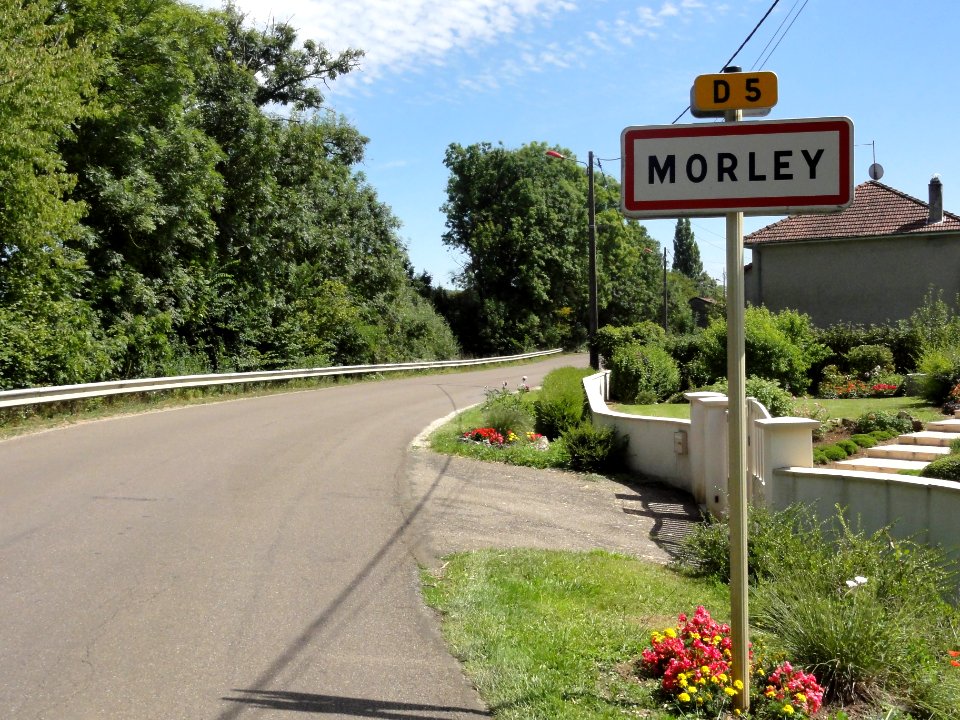 Morley (Meuse) city limit sign