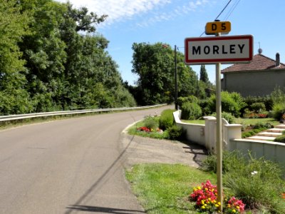 Morley (Meuse) city limit sign