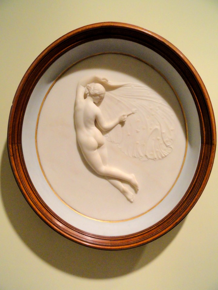 Morning and Evening - Evening by William Henry Rinehart, 1874, marble relief - Museum of Fine Arts, Springfield, MA - DSC03902