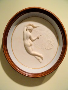 Morning and Evening - Evening by William Henry Rinehart, 1874, marble relief - Museum of Fine Arts, Springfield, MA - DSC03902