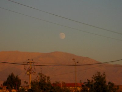 Moon and Binalud Mountain - West qods blv - Nishapur 04