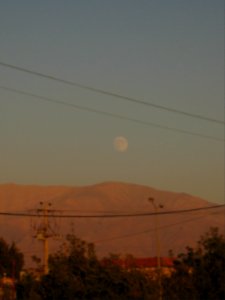 Moon and Binalud Mountain - West qods blv - Nishapur 02