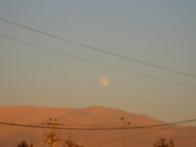 Moon and Binalud Mountain - West qods blv - Nishapur 03