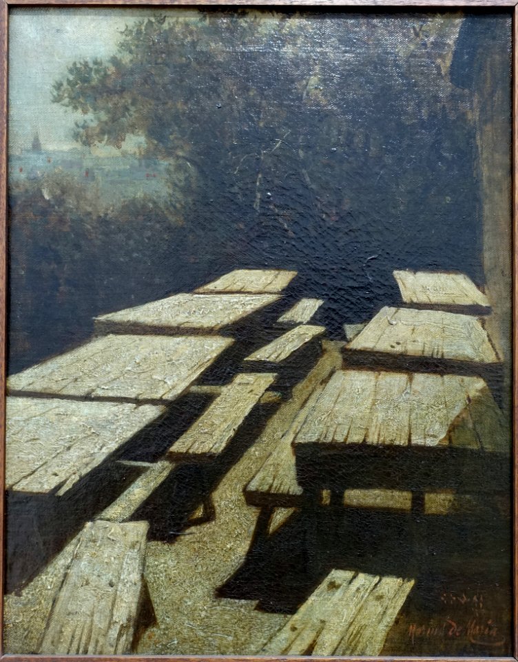 Moon on tavern tables, by Mario De Maria, 1884 - Galleria nazionale d'arte moderna - Rome, Italy - DSC05284