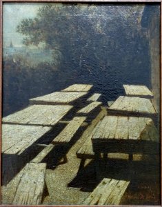 Moon on tavern tables, by Mario De Maria, 1884 - Galleria nazionale d'arte moderna - Rome, Italy - DSC05284