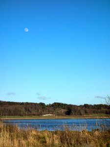 Moon over Norrkila inner bay 1