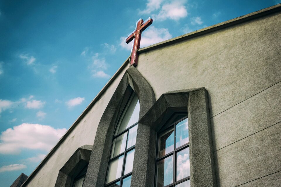 Church cross perspective
