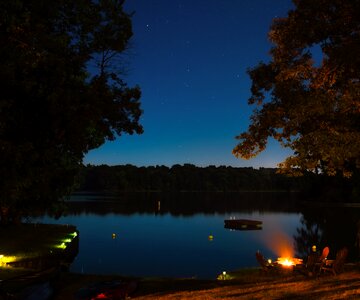 Reflections landscape night photo