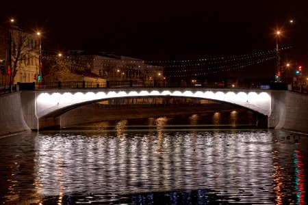 Moscow, Komissariatsky Bridge at night, March 2014 01