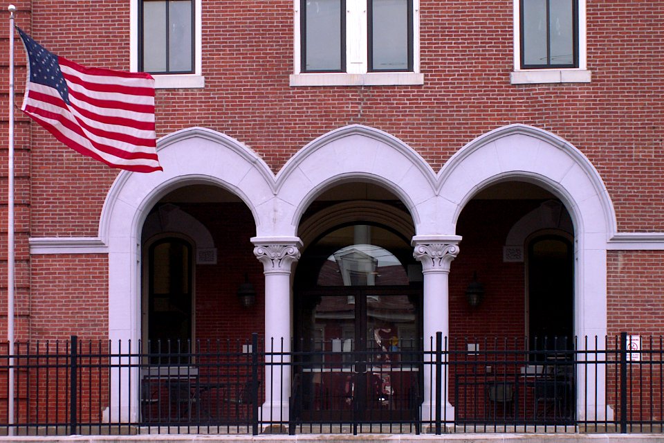 Morse School Entrance, South Side, Pittsburgh, 2020-01-11
