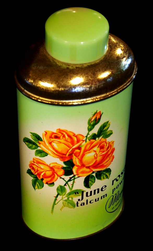 Morny June Roses talcum powder tin, pic1
