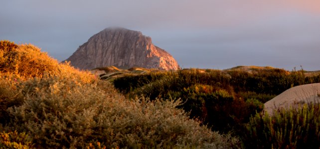 Morro Rock in sunset