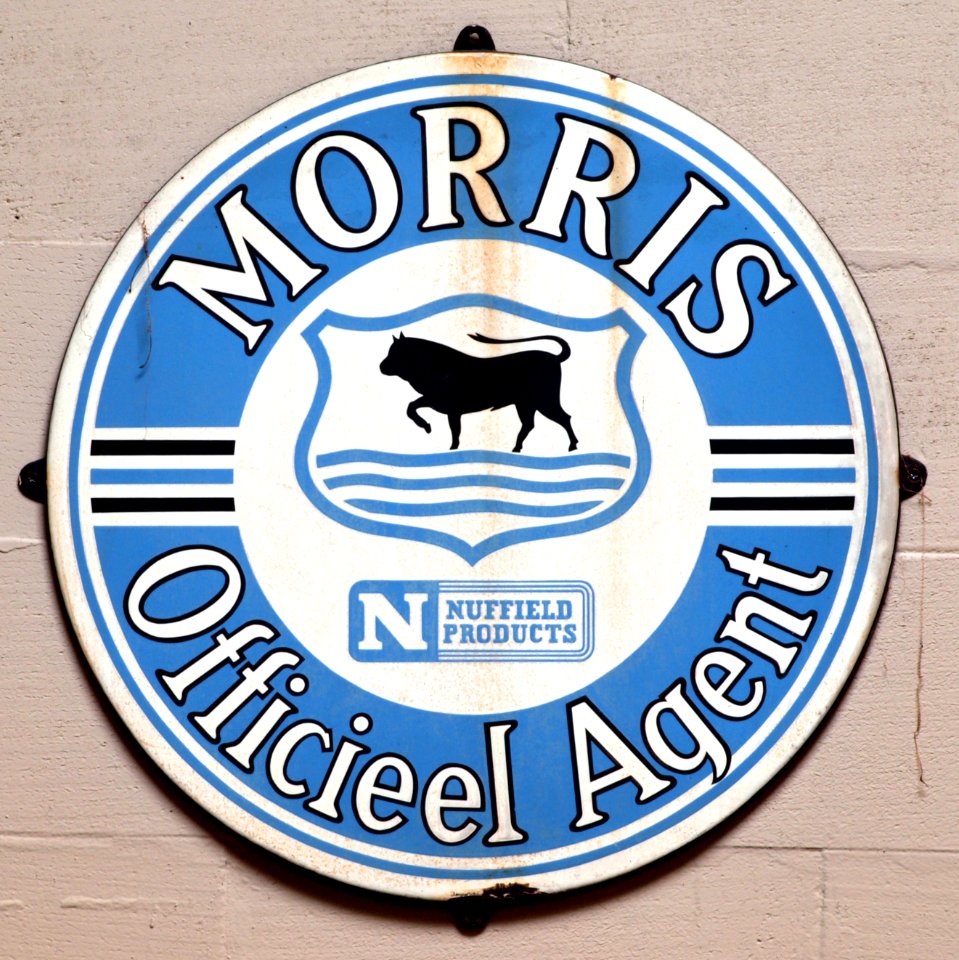 Morris enamel advert sign at the den hartog ford museum pic-102