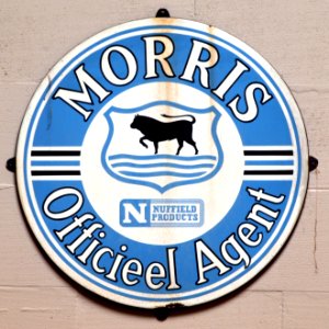 Morris enamel advert sign at the den hartog ford museum pic-102