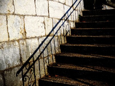 Railing staircase emergence