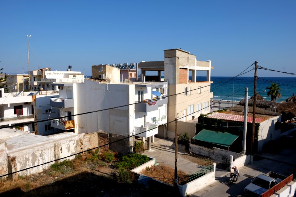 Morning view of Rethimno's neighborhood from Daisy Apartments