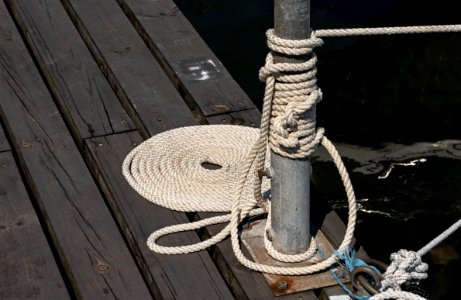 Mooring rope in Sämstad harbor