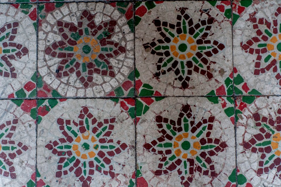 Mosaic floor in a colonial Maracaibo Center