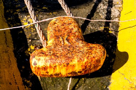 Mooring bollard Aegina, Greece photo