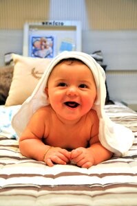 After the bath smile happy photo